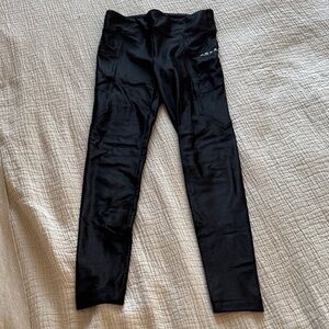 Koral Black Women's small shiny Leggings